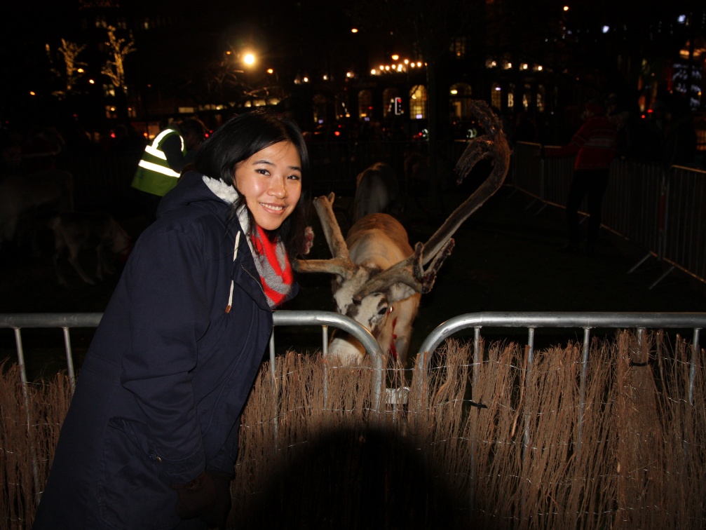 Elsa and a reindeer