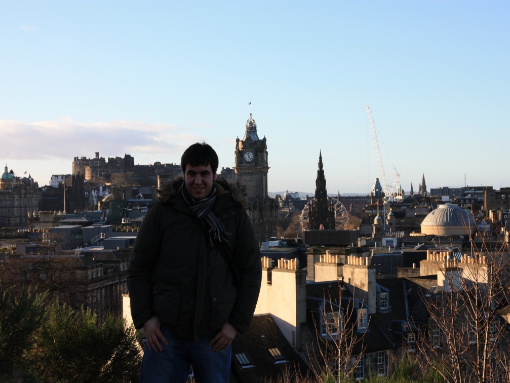 Phil with Edinburgh Castle in the background