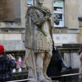 Statue at the top of the Roman Baths